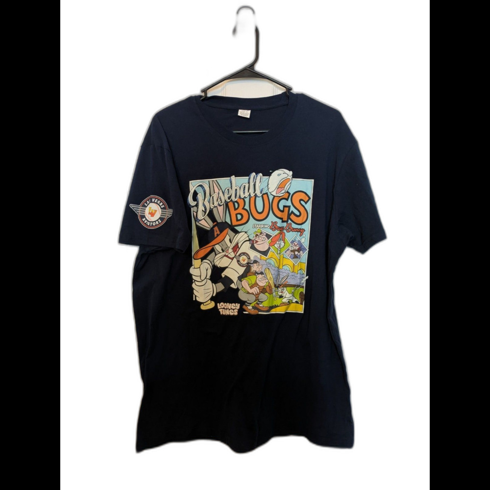 Looney Tunes Las Vegas Aviators Baseball Bugs XL Navy Blue T-Shirt